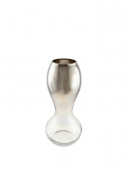 Βάζο Χειροποίητο Φυσητό Γυαλί Ασημί-Διάφανο 15,5x19,5εκ. Zen Collection 25.43.52119