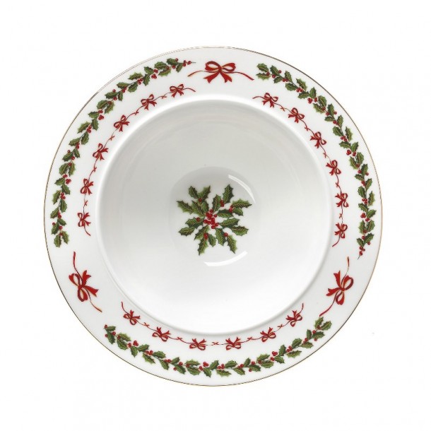 Χριστουγεννιάτικη Σαλατιέρα Πορσελάνης Οβάλ 23εκ. Noel CRYSPO TRIO 06.243.11