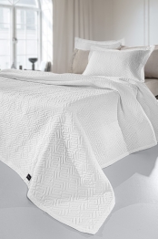Κουβέρτα Polycotton King 245x260εκ. Pattern White Guy Laroche
