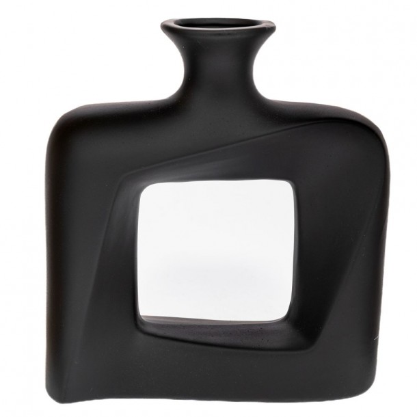 Βάζο Κεραμικό Μαύρο 21x7x23εκ. iliadis 91524