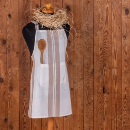 Ποδιά Κουζίνας Βαμβακερή 60x75εκ. Pepper Stripe Saumon Melinen 20000913