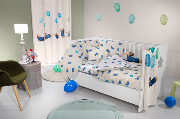 Σετ 3τμχ Βρεφική Προίκα Βαμβακερή Pet Blue Saint Clair