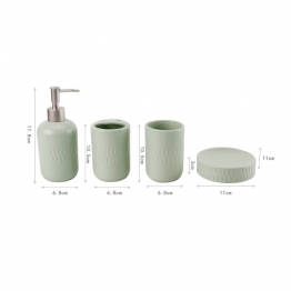 Σετ Μπάνιου 4τμχ Κεραμικό Bliss Mint Matte 2435892