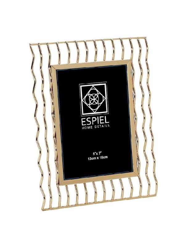 Κορνίζα Μεταλλική Χρυσή ESPIEL 13x18εκ. FAM314