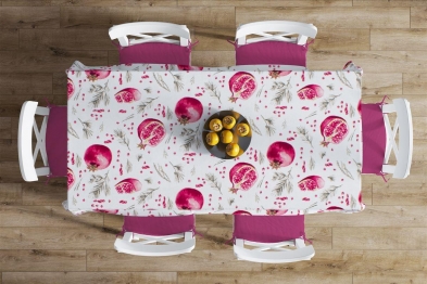 Καρές Polycotton Αλέκιαστος 90x90εκ. Pomegranate 458 White DimCol