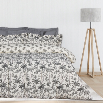 Σετ Σεντόνια Polycotton Υπέρδιπλα Με Λάστιχο 170x200+35εκ. Casual 5429 Εκρού-Γκρι Das Home