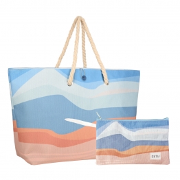 Τσάντα Θαλάσσης Με Τσαντάκι Polyester 63x36x20εκ. Serene Shores Estia 00-30438