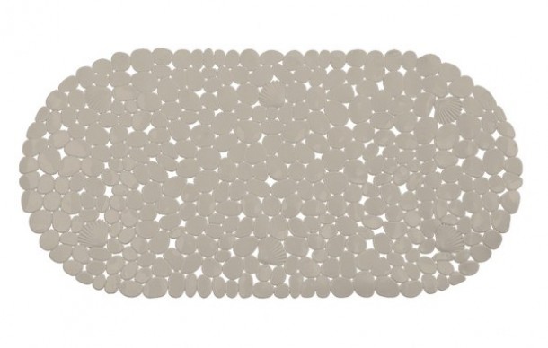 Ταπέτο Μπανιέρας Αντιολισθητικό Pvc 69x35εκ. Bliss Beige 2435743