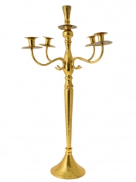 Κηροπήγιο 5 Κερο Μεταλλικό Αντικέ Χρυσό 29x31x68,5εκ. Zen Collection 24.27.49936