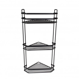 Εταζέρα Γωνιακή 3Όροφη Μεταλλική Μαύρη Elegant Estia 27,7x18,1x53,9εκ. 02-6488