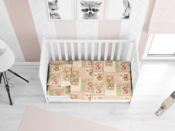 Παπλωματοθήκη Μπεμπέ Φανελένια 120x160εκ. Baloon 76 Beige DimCol