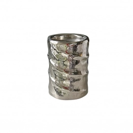 Κηροπήγιο Μεταλλικό Ασημί Φ11x15,5εκ. Art Et Lumiere 22010