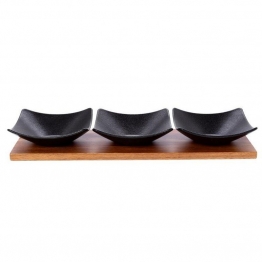 Σετ Μπωλάκι-Ντιπ 3 Θέσεων 39,5x12,5εκ. Acacia CRYSPO TRIO 65.000.210