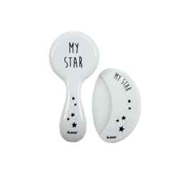 Σετ Βρεφική Βούρτσα & Χτενάκι Minene Baby Set Hair White 18319006140OS
