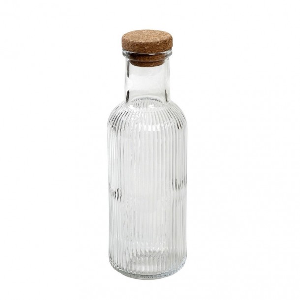 Μπουκάλι Γυάλινο Διάφανο Με Φελλό ESPIEL 1000ml-8,7x27,8εκ. DOP117K12