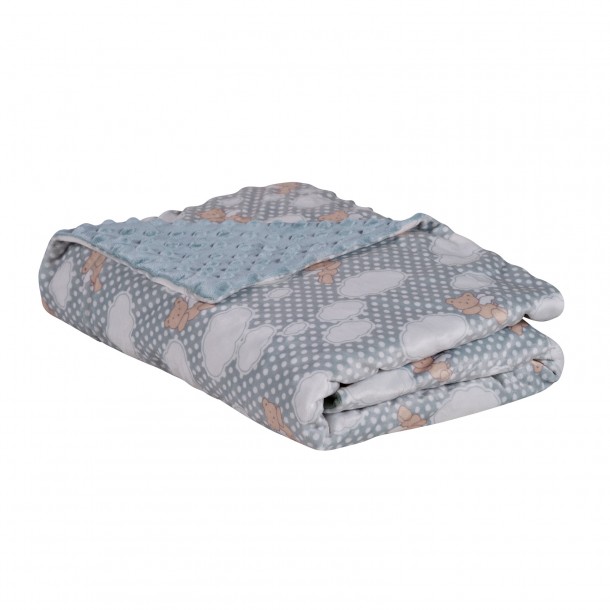 Κουβέρτα Fleece Αγκαλιάς-Λίκνου 75x100εκ. Relax 4903 Μπλε Das Baby
