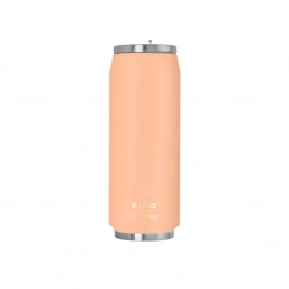 Θερμός-Ποτήρι Ανοξείδωτο Travel Cup Peach Fuzz Save The Aegean Estia 500ml-7x19εκ. 01-23423