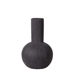 Βάζο Κεραμικό Μαύρο ESPIEL 15,8x15,8x25,5εκ. TOF202