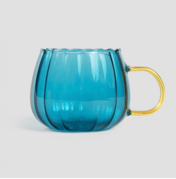 Κούπα Γυάλινη Μπλε 400ml Bavanda Homla 235435