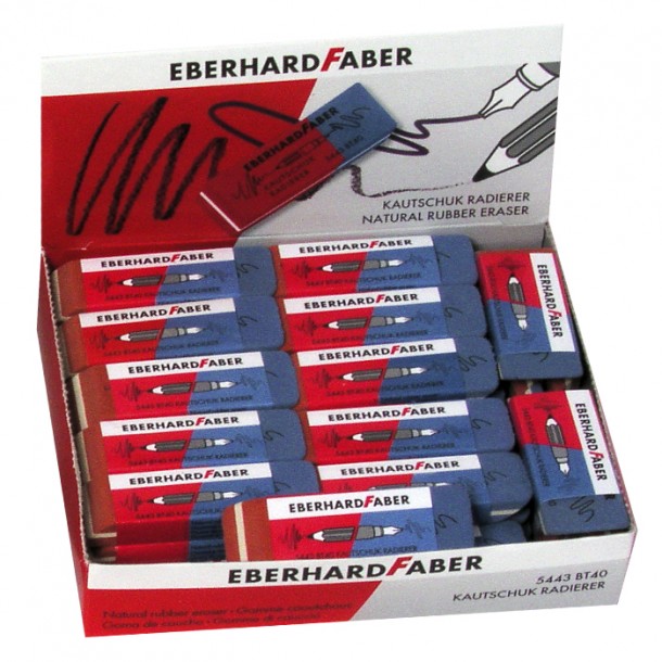 Γόμα Σετ 40τμχ  Δίχρωμη Faber 50-1556