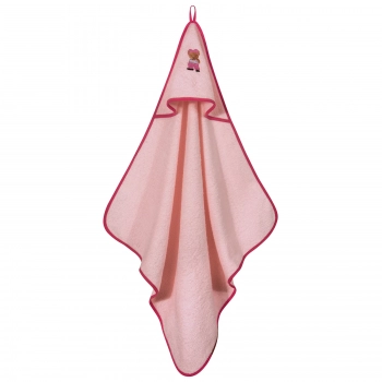 Κάπα Βαμβακερή Με Κέντημα Bebe 80x80εκ. Essential 8839 Ροζ Greenwich Polo Club