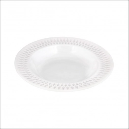 Πιάτο Βαθύ Πορσελάνης White PW43 Diamante Oriana Ferelli 23εκ. PRPW430002