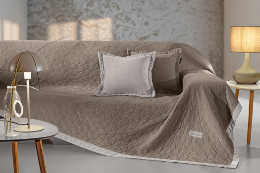 Ριχτάρι Βελούδινο Διθέσιος 170x250εκ. Με Διακοσμητική Μαξιλαροθήκη Avalon Puro Guy Laroche