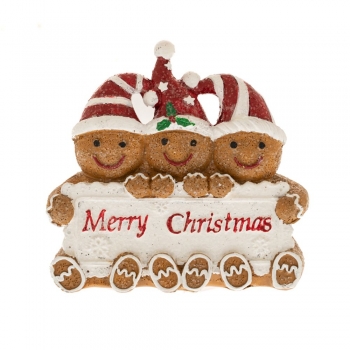Χριστουγεννιάτικο Διακοσμητικό Gingerbread Polyresin Καφέ 10x3,5x9,5εκ. iliadis 86658