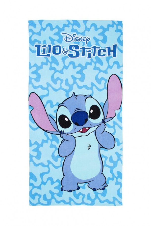 Πετσέτα Θαλάσσης Παιδική Microfiber 70x140εκ. Lilo & Stitch 92 Sky Blue Disney DimCol