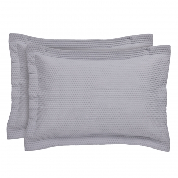 Ζεύγος Διακοσμητικές Μαξιλαροθήκες Microfiber 50x70+5εκ. Happy 9635 Grey Das Home