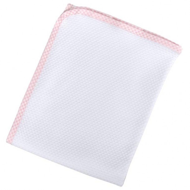 Πάνα Πικέ Βαμβακερή Bebe 80x80εκ. White-Pink