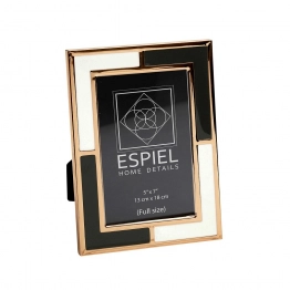 Κορνίζα Μεταλλική Λευκή-Γκρι ESPIEL 20x25εκ. FAM708