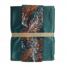 Σετ 2τμχ Τραπεζομάντηλο & Runner Polyester 140x220εκ./45x180εκ. Kitchen 0865 Green Das Home