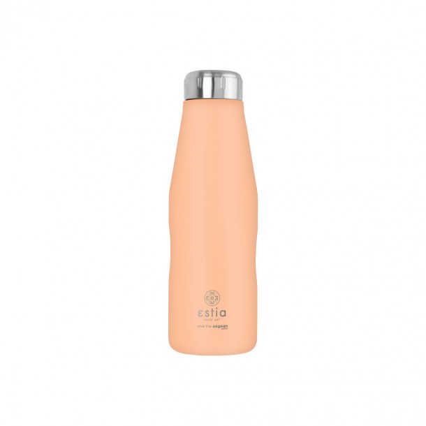 Θερμός-Μπουκάλι Ανοξείδωτο Flask Peach Fuzz Save The Aegean Estia 500ml-7x7x22,3εκ. 01-23447