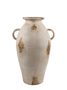 Βάζο Μεταλλικό Μπεζ Αντικέ 26x25x33εκ. Zen Collection 25.17.51539