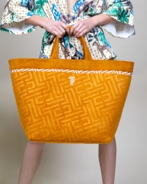 Τσάντα Θαλάσσης Polyester-Poliammide 40x40x68εκ. Feel & Touch Icon Curry