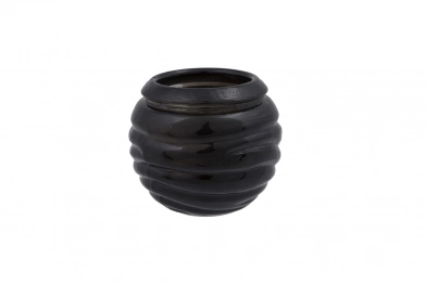 Κηροπήγιο Γυάλινο Μαύρο Art Et Lumiere 7,5x6,5εκ. 01925