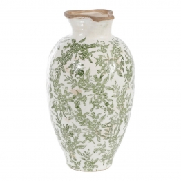 Βάζο Κεραμικό Πράσινο Floral 31,5εκ. MSA 20-32-263