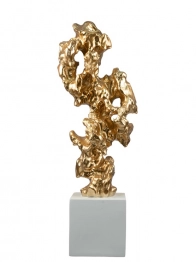 Διακοσμητικό Επιτραπέζιο Polyester Χρυσό-Λευκό 20x14,5x42εκ. Zen Collection 24.34.51047