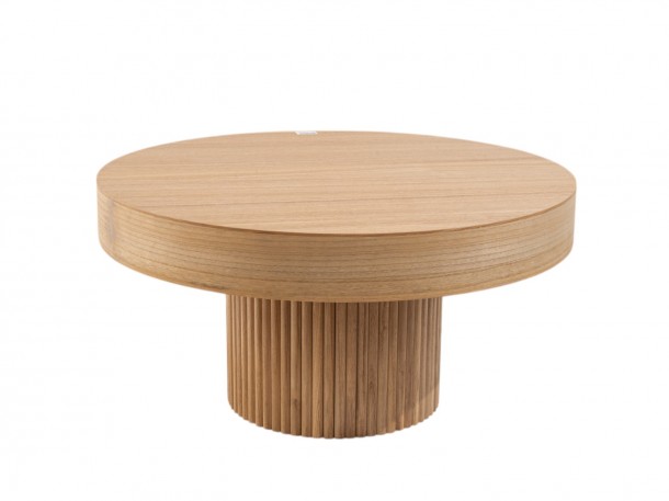 Τραπεζάκι Στρογγυλό Ξύλινο Μπεζ 80x42εκ. Zen Collection 25.23.51751