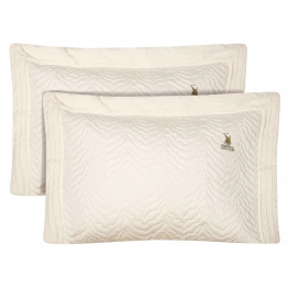 Ζεύγος Μαξιλαροθήκες Microfiber 50x70+8εκ. Classic 2352 Εκρού Greenwich Polo Club