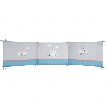 Πάντα Κούνιας Microfiber 45x195εκ. Essential 8851 Μπεζ-Μπλε-Γκρι Greenwich Polo Club
