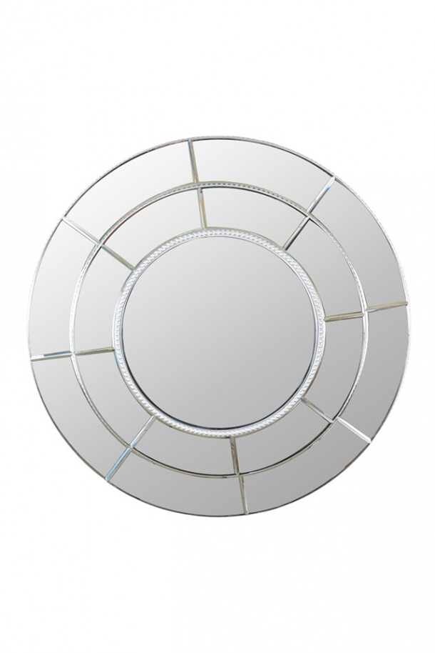 Καθρέπτης Τοίχου Γυάλινος Ασημί 80x3x80εκ. Zen Collection 24.33.51091