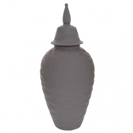 Βάζο Κεραμικό Με Καπάκι Γκρι 17x40εκ. iliadis 91513