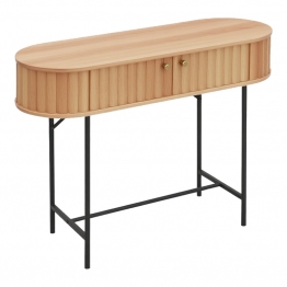 Κονσόλα Zeplen pakoworld MDF-μέταλλο σε oak απόχρωση 100x35x75εκ