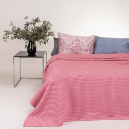 Κουβέρτα Πικέ Βαμβακερή Υπέρδιπλη 230x240εκ. Patmos Rose Melinen 20000554