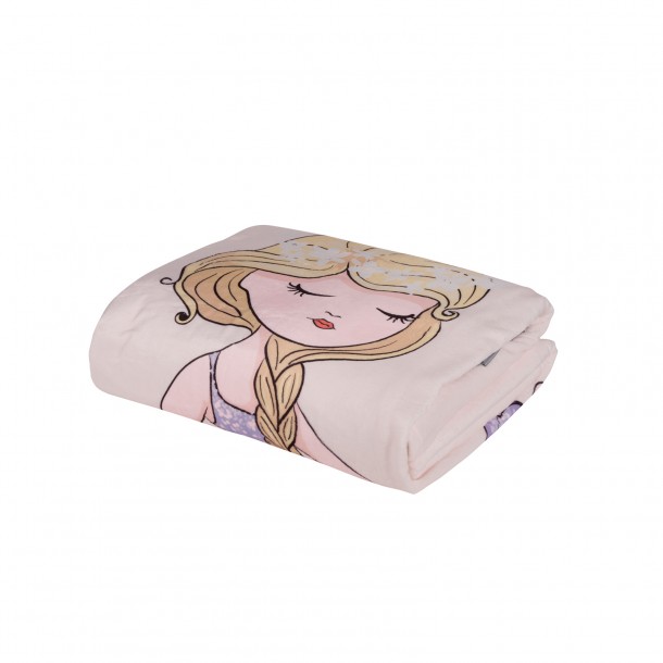 Κουβέρτα Fleece Λίκνου 80x110εκ. Baby Fun 4913 Λιλά-Ροζ Das Baby