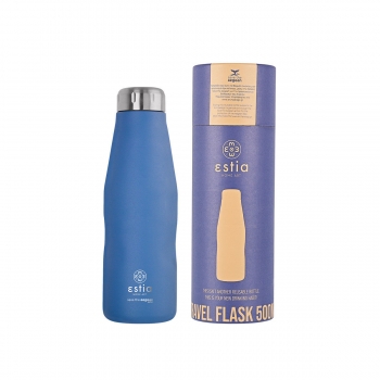 Θερμός-Μπουκάλι Ανοξείδωτο Denim Blue Flask Save The Aegean Estia 500ml-7x7x22,3εκ. 01-12052