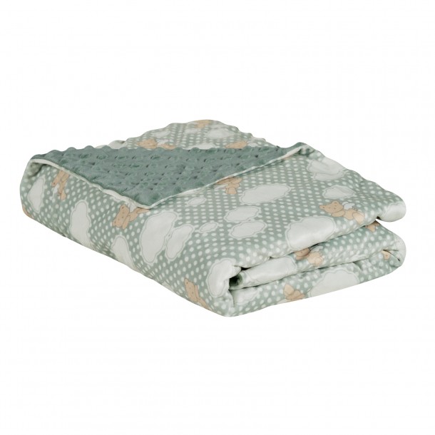 Κουβέρτα Fleece Αγκαλιάς-Λίκνου 75x100εκ. Relax 4901 Μέντα Das Baby