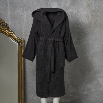 Μπουρνούζι Ενηλίκων Βαμβακερό Extra Large Liberty Black Melinen 2000023051